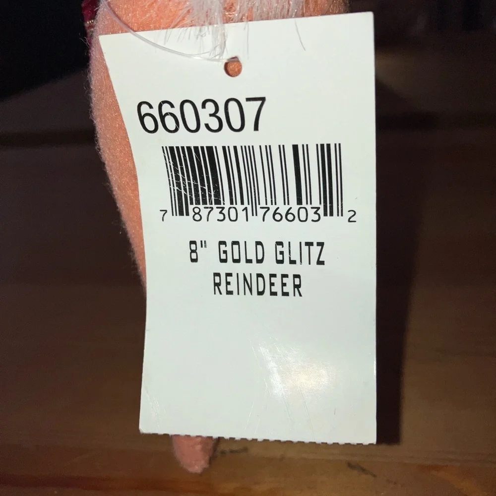 NWT Annalee 8 inch Gold Glitz Reindeer #660307